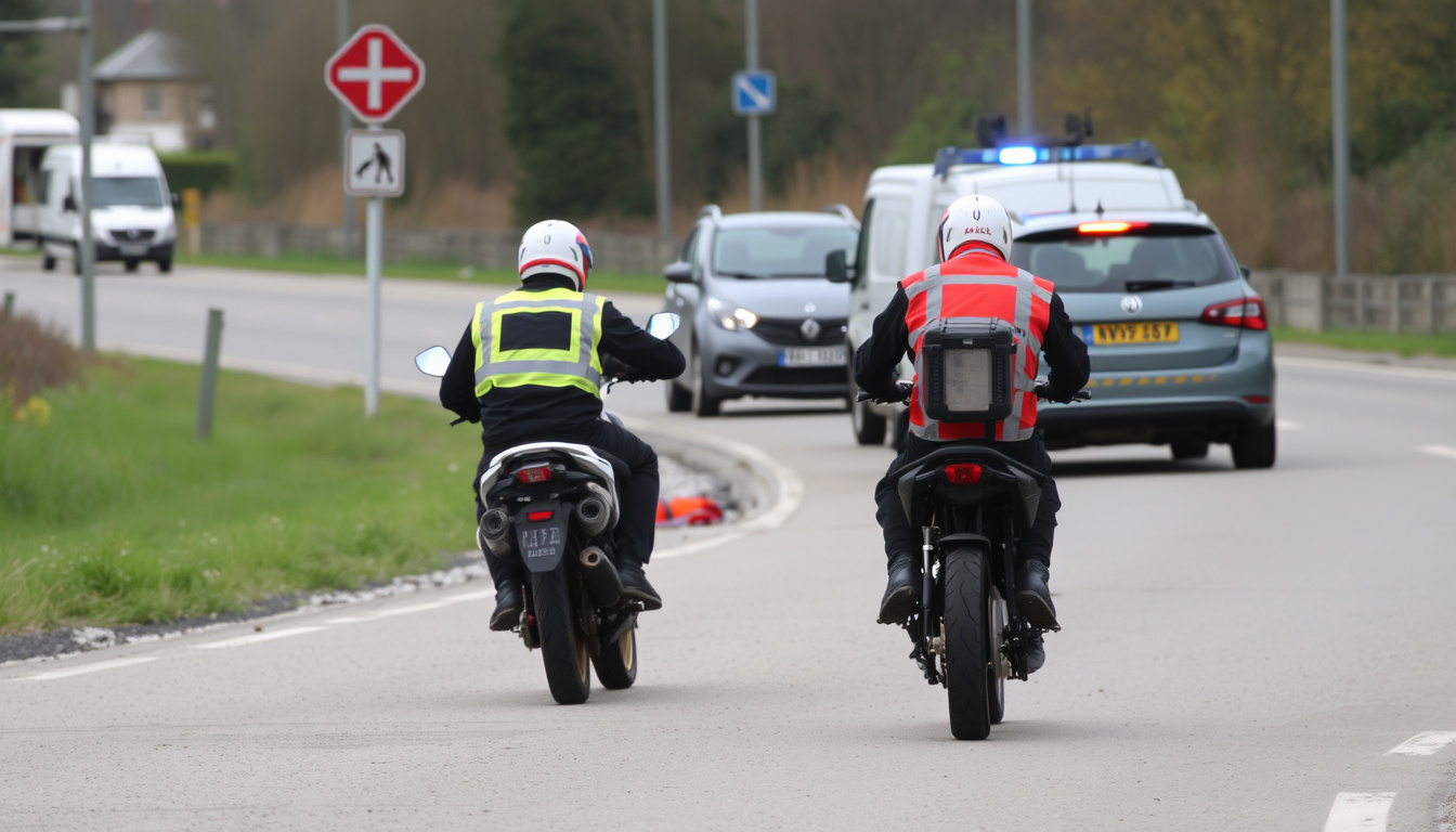 Un motard blessé suite à une collision avec une voiture à Aubigny, sur la RD 939